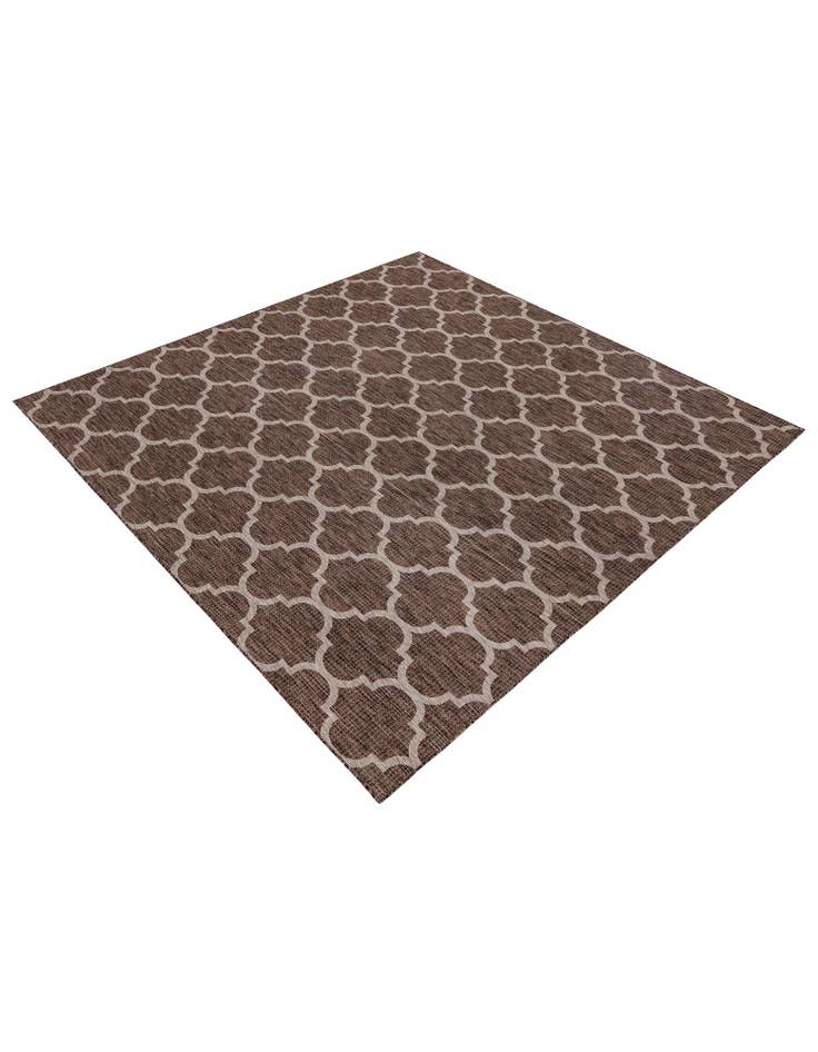 Detail image of  10' 8 x 10' 8  Washable Lattice Indoor / Outdoor Square Rug