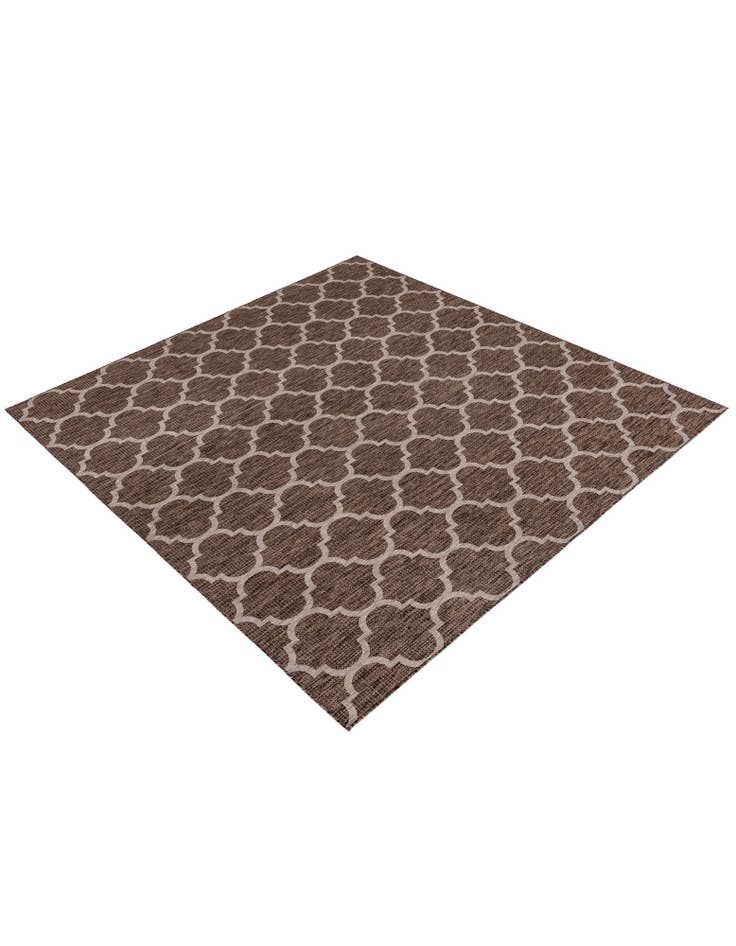 Detail image of  10' 8 x 10' 8  Washable Lattice Indoor / Outdoor Square Rug