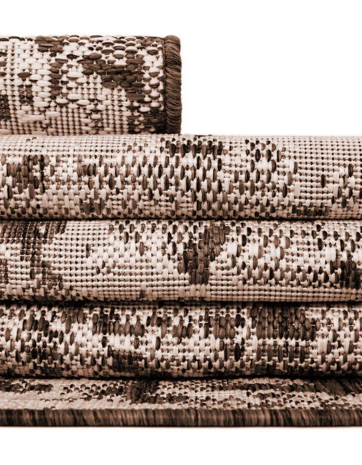 Detail image of  10' x 10'  Washable Modern Indoor / Outdoor Square Rug