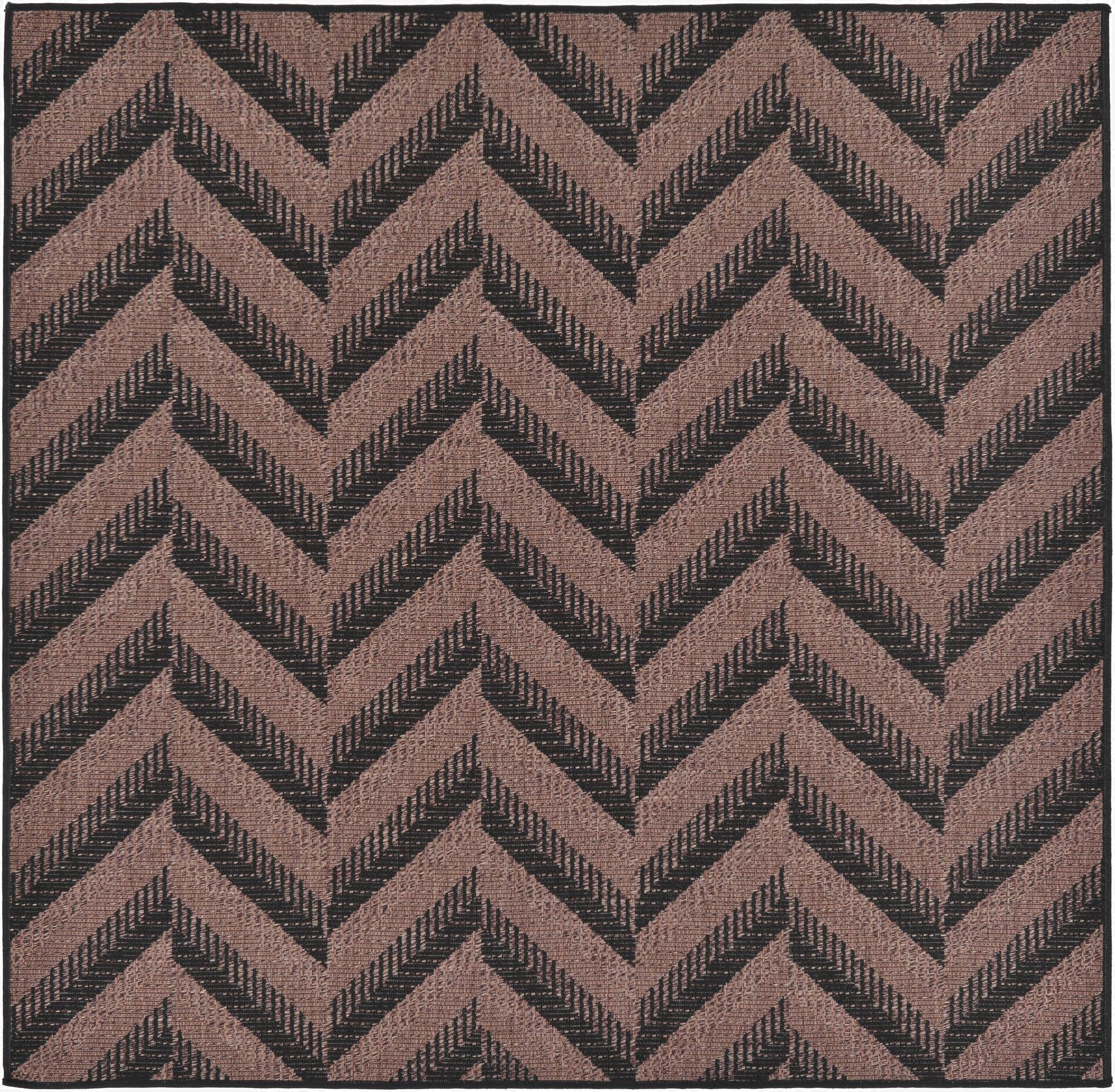  6' x 6'  Washable Modern Indoor / Outdoor Square Rug