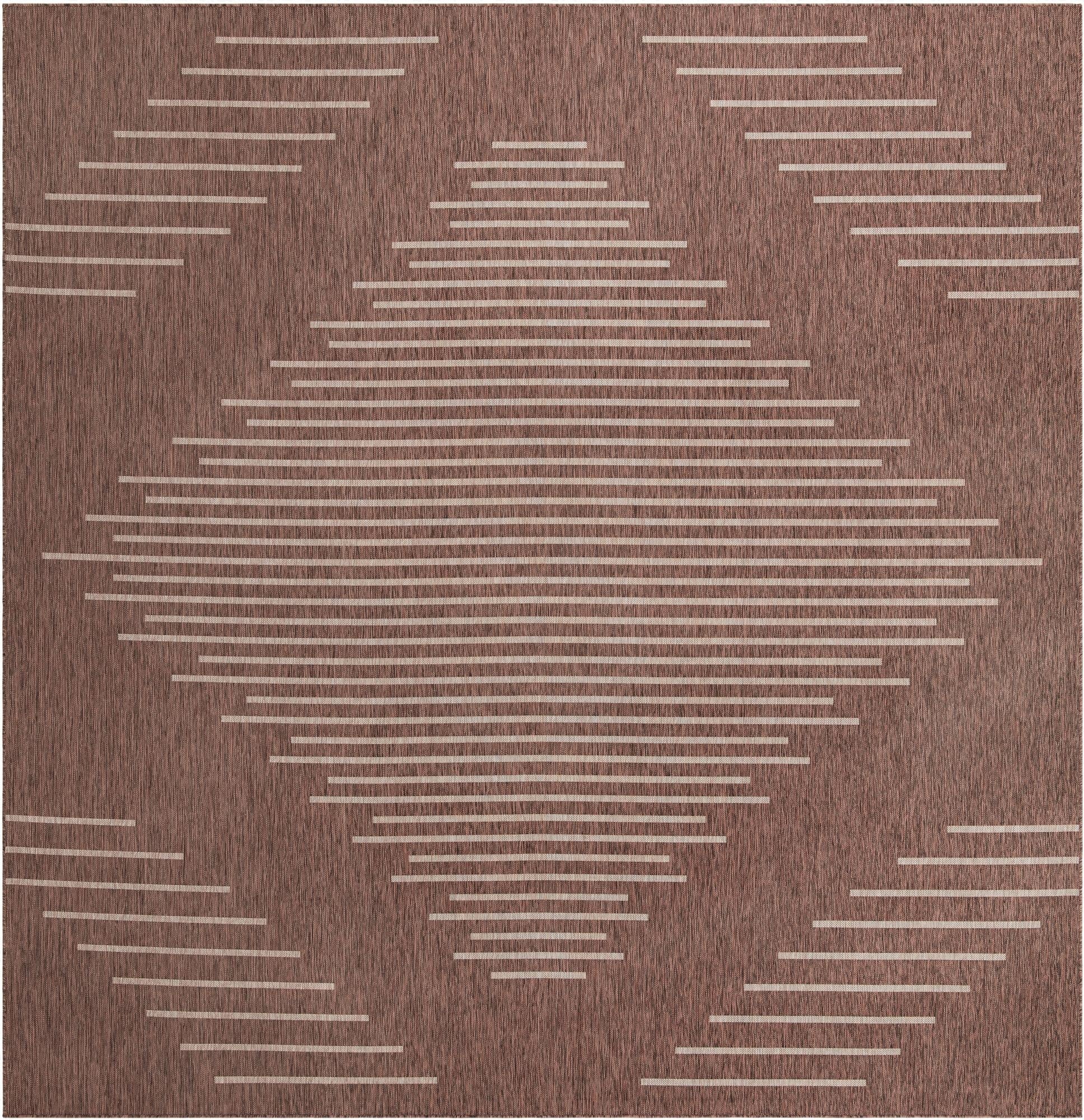  13' x 13'  Washable Modern Indoor / Outdoor Square Rug