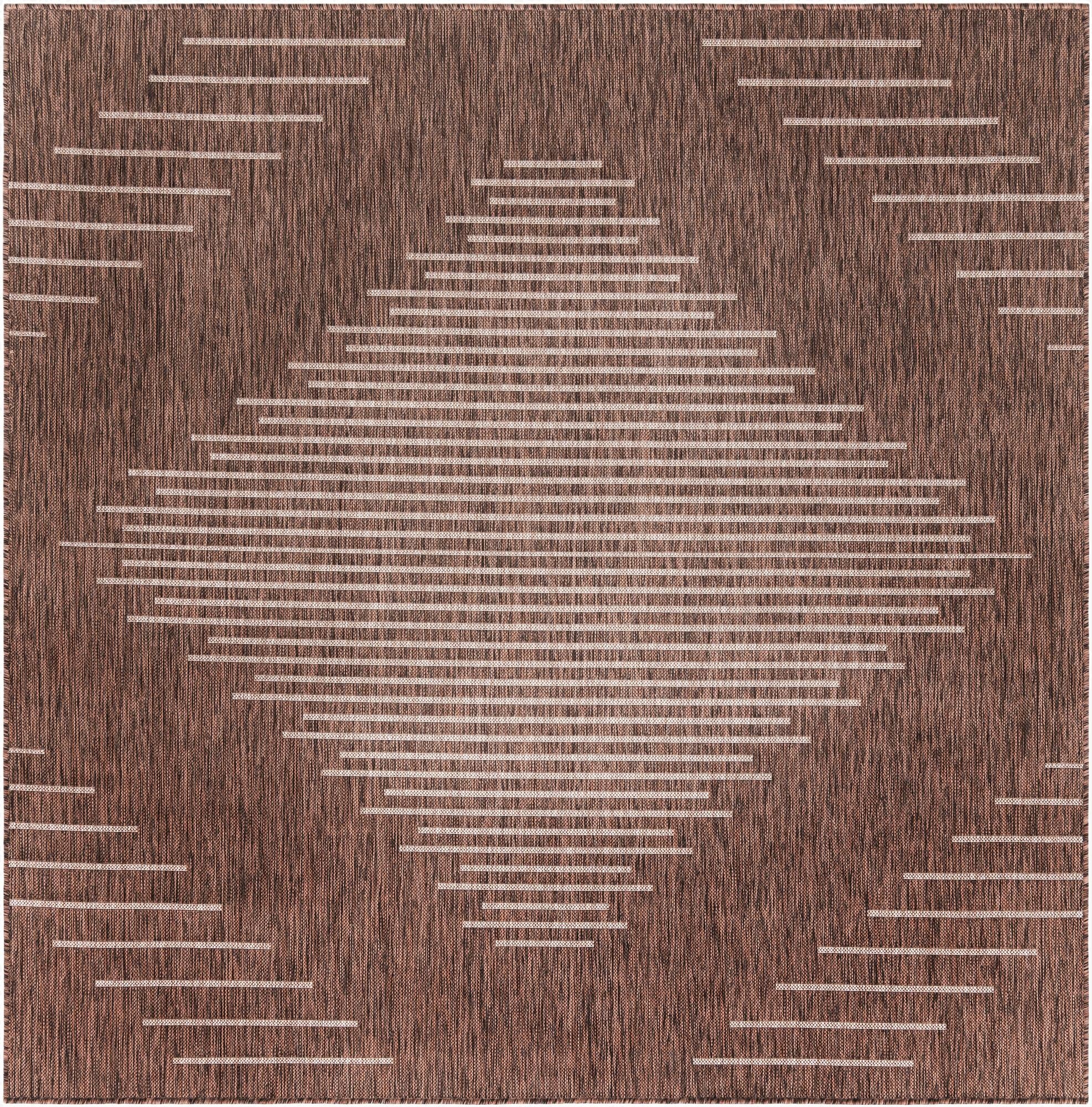  7' x 7'  Washable Modern Indoor / Outdoor Square Rug