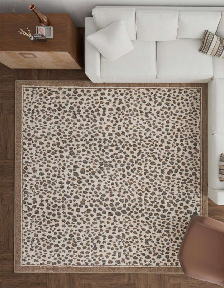 Brown 7' 10 x 7' 10 Savannah Square Rug | Rugs.com