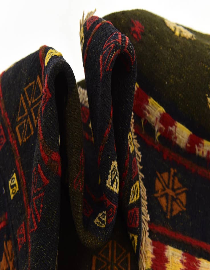 Detail image of  3' 10 x 4' 4  Hand Knotted Sumak Wool Square Rug