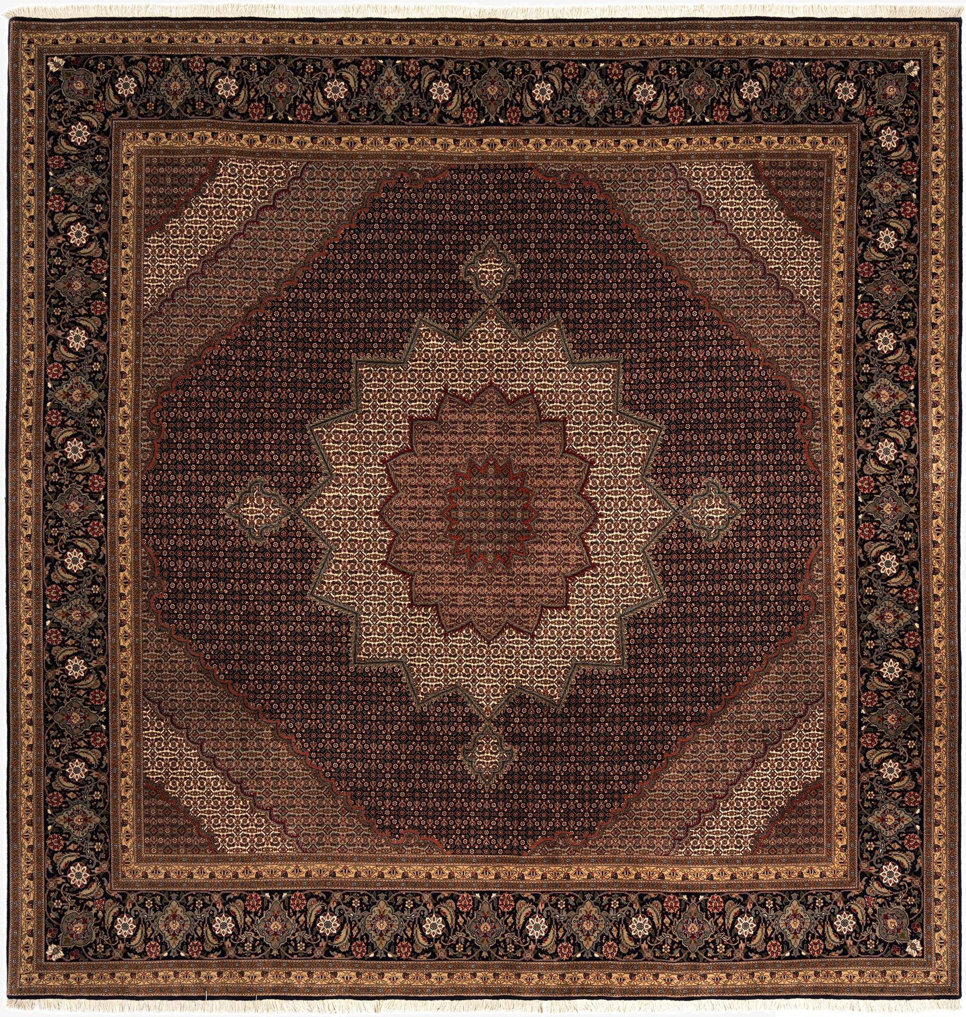  9' 10 x 10' 3 Tabriz Square Rug