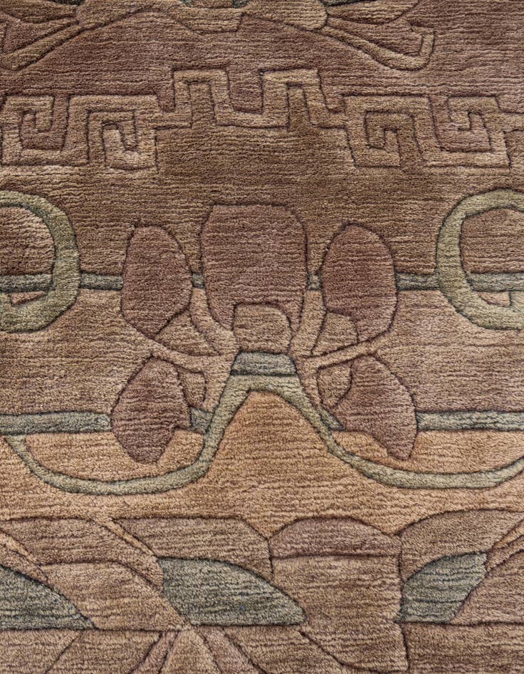 Detail image of  8' 4 x 8' 5  Hand Knotted Tibet Wool Square Rug