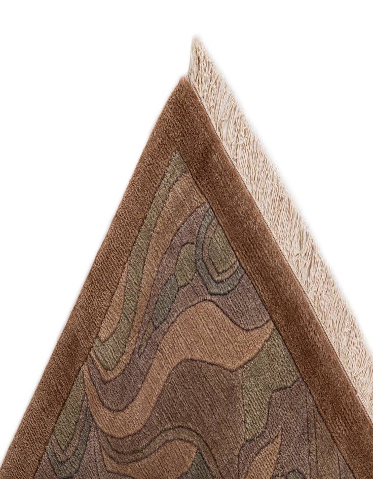 Detail image of  8' x 8' 3  Hand Knotted Tibet Wool Square Rug