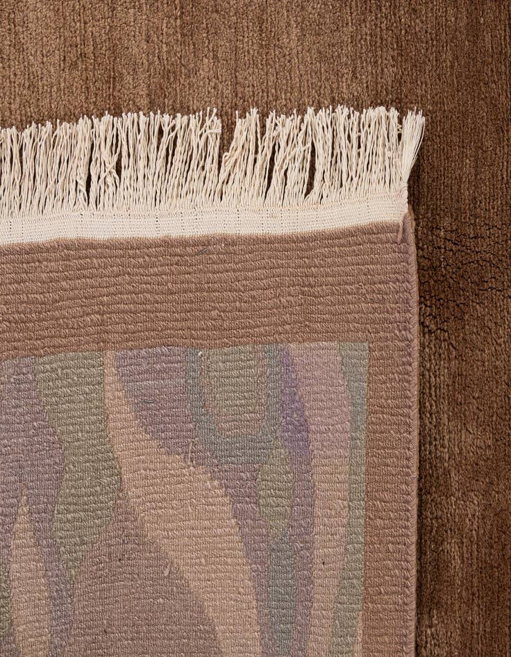 Detail image of  8' x 8' 3  Hand Knotted Tibet Wool Square Rug