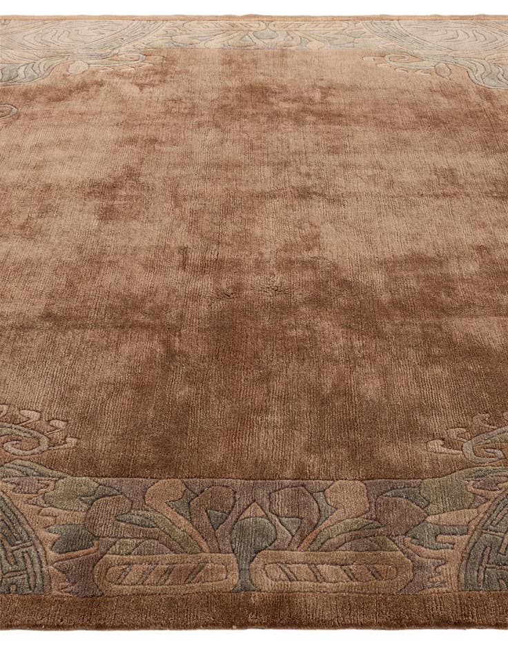 Detail image of  8' x 8' 3  Hand Knotted Tibet Wool Square Rug