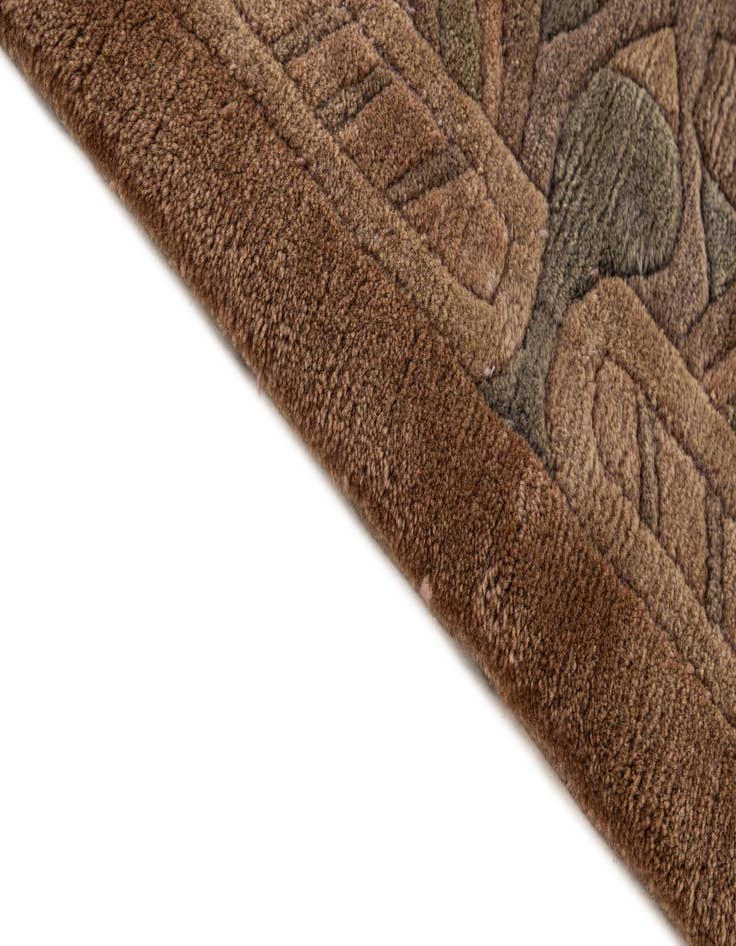 Detail image of  8' x 8' 3  Hand Knotted Tibet Wool Square Rug