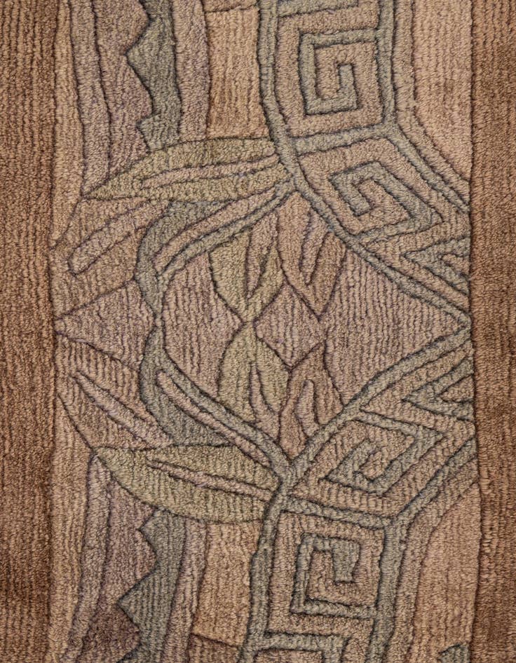 Detail image of  8' x 8' 3  Hand Knotted Tibet Wool Square Rug