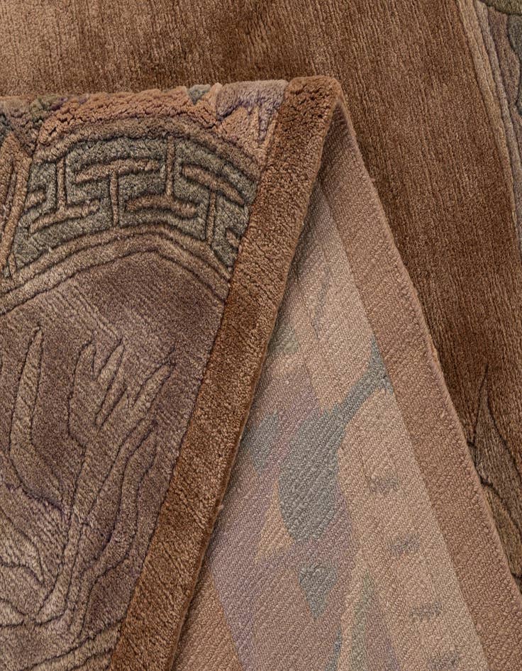 Detail image of  8' x 8' 3  Hand Knotted Tibet Wool Square Rug