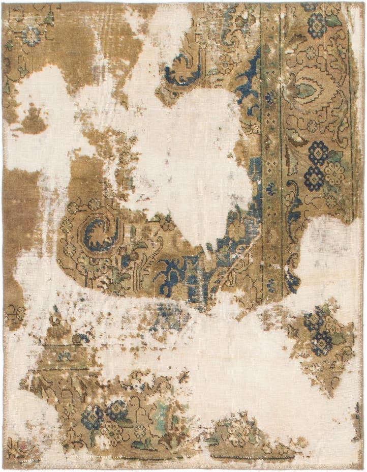  3' 10 x 4' 8  Hand Knotted Ultra Vintage Persian W...