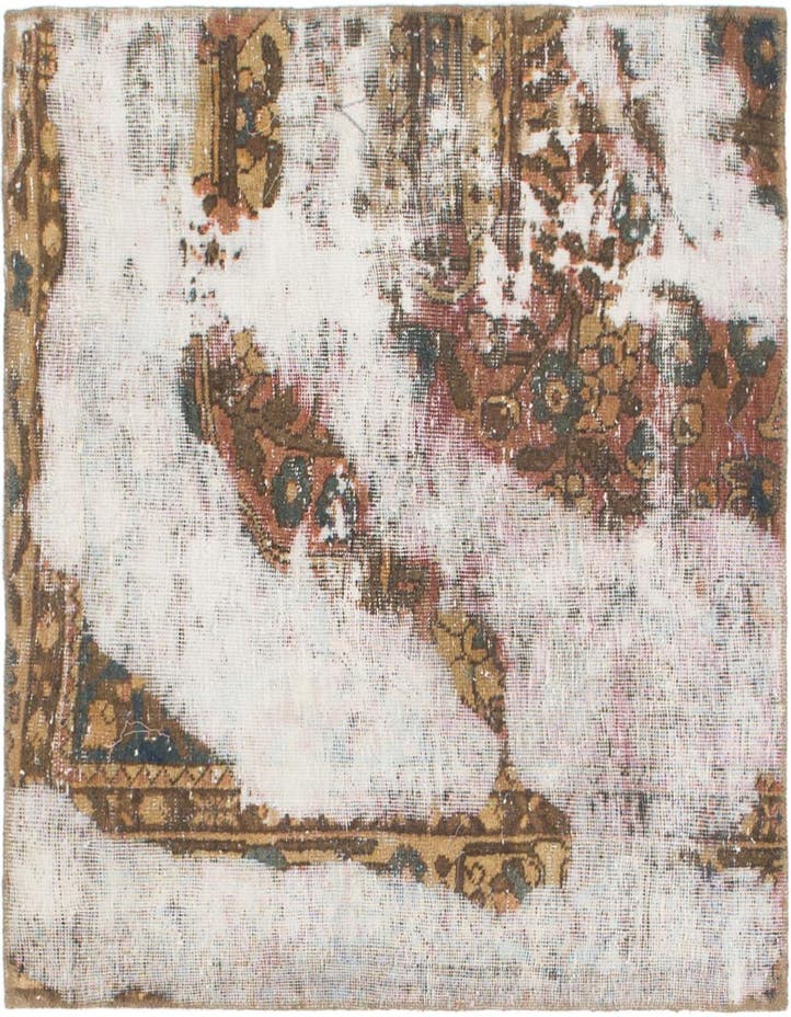  3' 6 x 3' 9  Hand Knotted Ultra Vintage Persian W...
