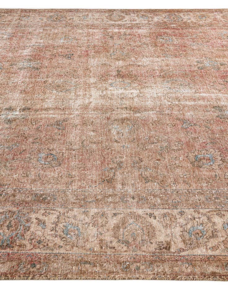 Detail image of  9' 2 x 9' 6  Hand Knotted Ultra Vintage Persian Wool Square Rug