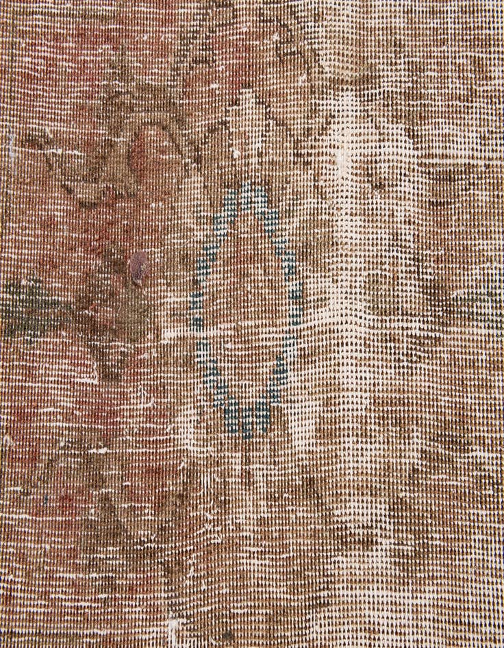 Detail image of  9' 2 x 9' 6  Hand Knotted Ultra Vintage Persian Wool Square Rug