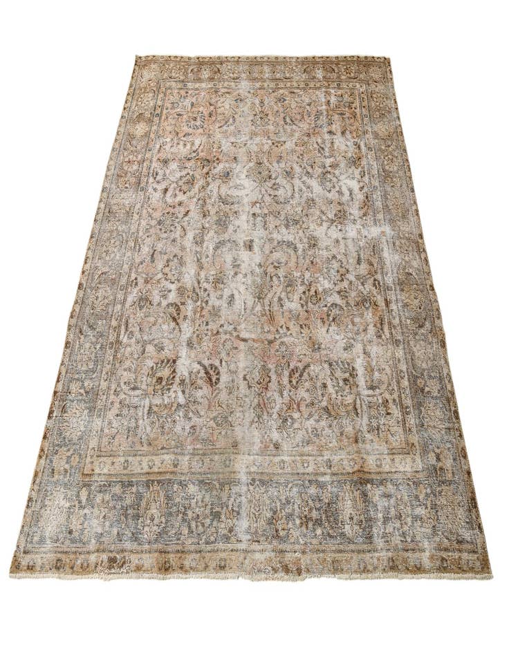 Detail image of  9' 8 x 10' 9  Hand Knotted Ultra Vintage Persian Wool Square Rug