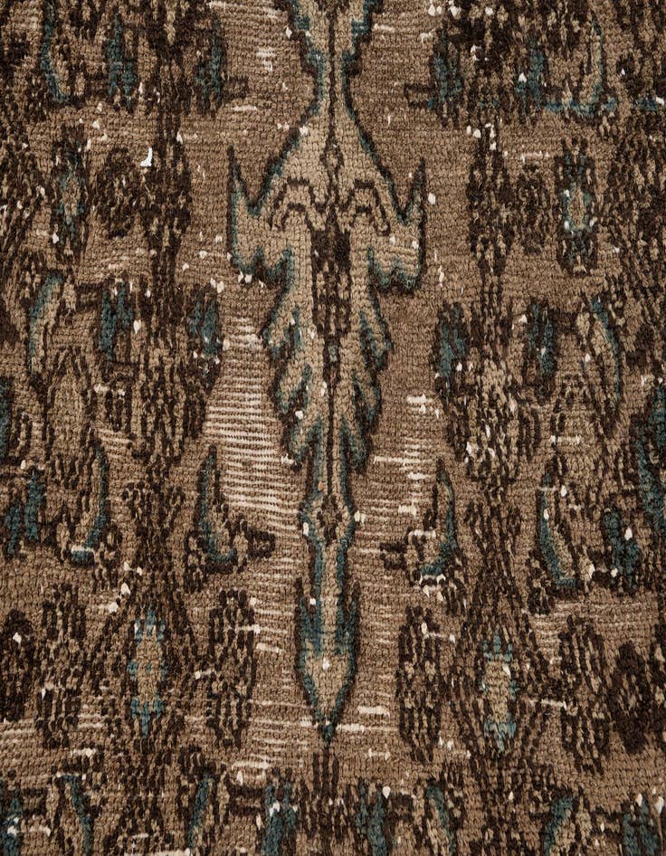 Detail image of  10' 5 x 11' 2  Hand Knotted Ultra Vintage Persian Wool Square Rug