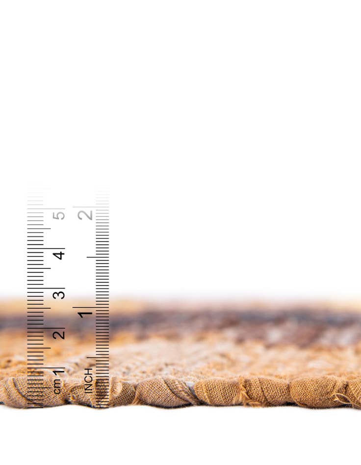 Detail image of  7' 10 x 7' 10  Hand Braided Chindi Cotton Square Rug