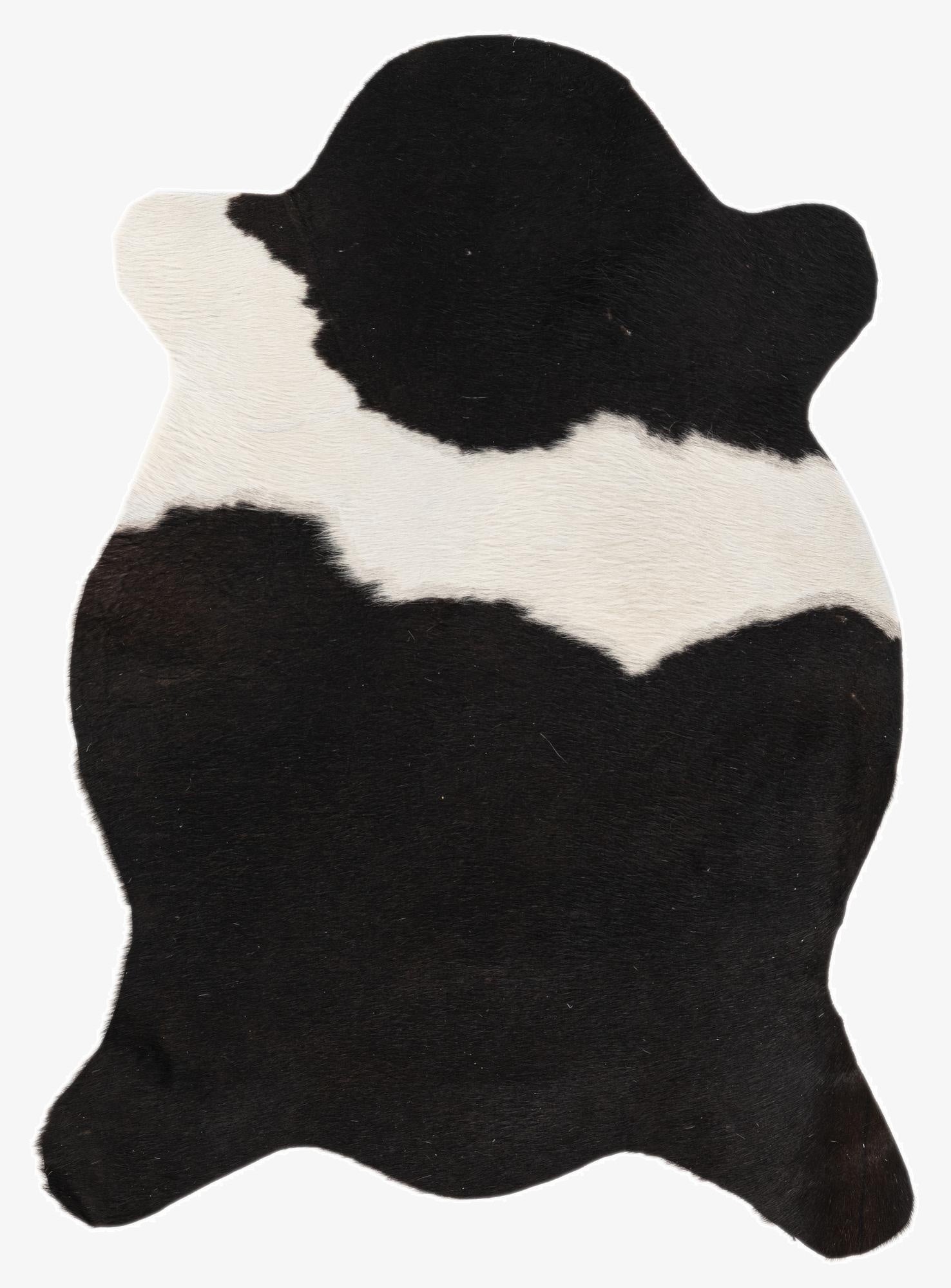  2' 1 x 2' 10 Cowhide Leather Rug