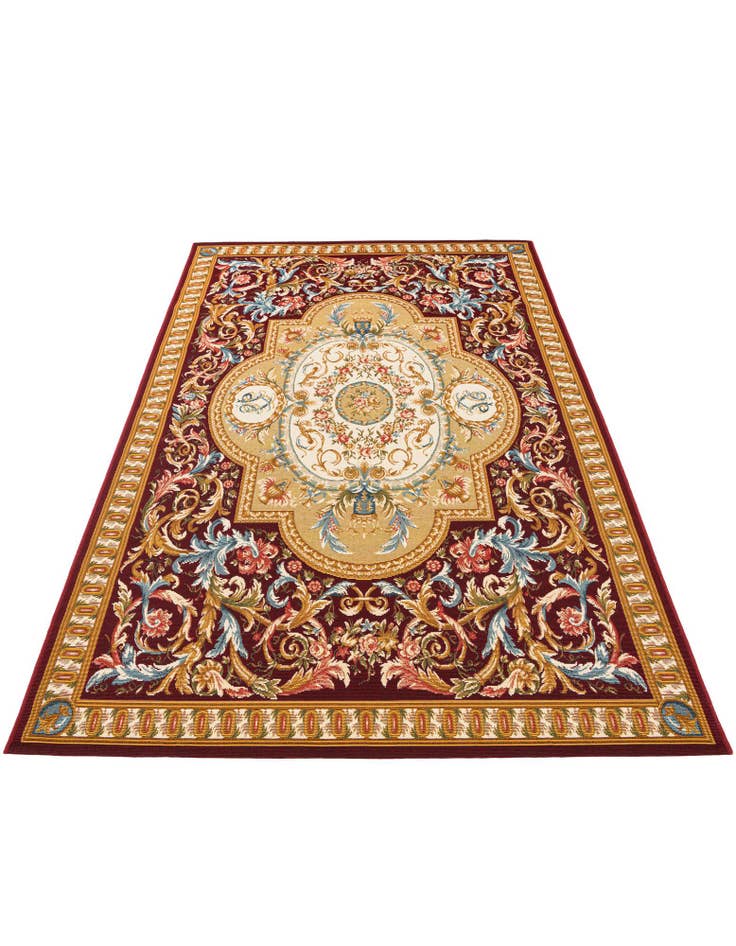 Detail image of  5' 2 x 7' 7  Washable Traditional Indoor / Outdoor Rug