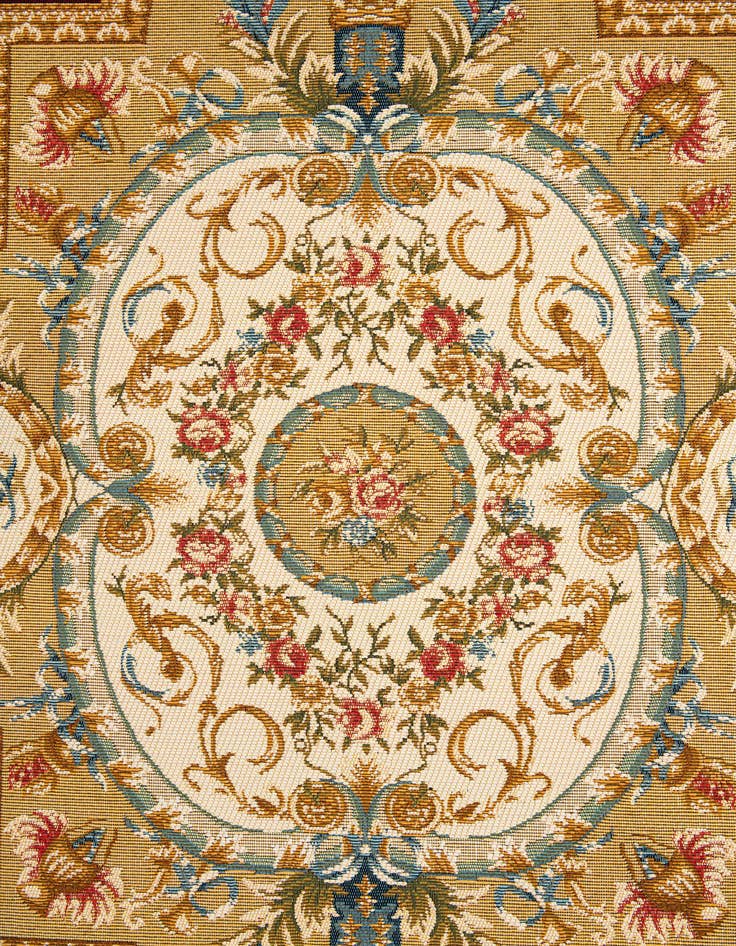 Detail image of  5' 2 x 7' 7  Washable Traditional Indoor / Outdoor Rug