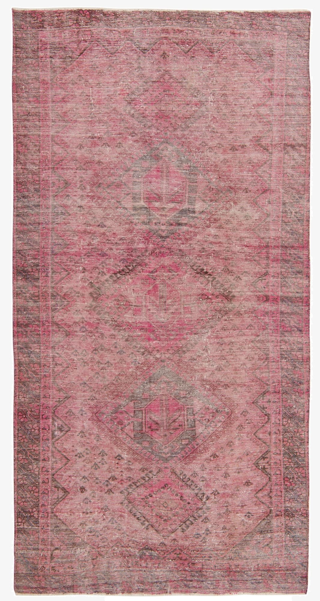  4' 9 x 9' 5  Hand Knotted Ultra Vintage Persian Wool Rug