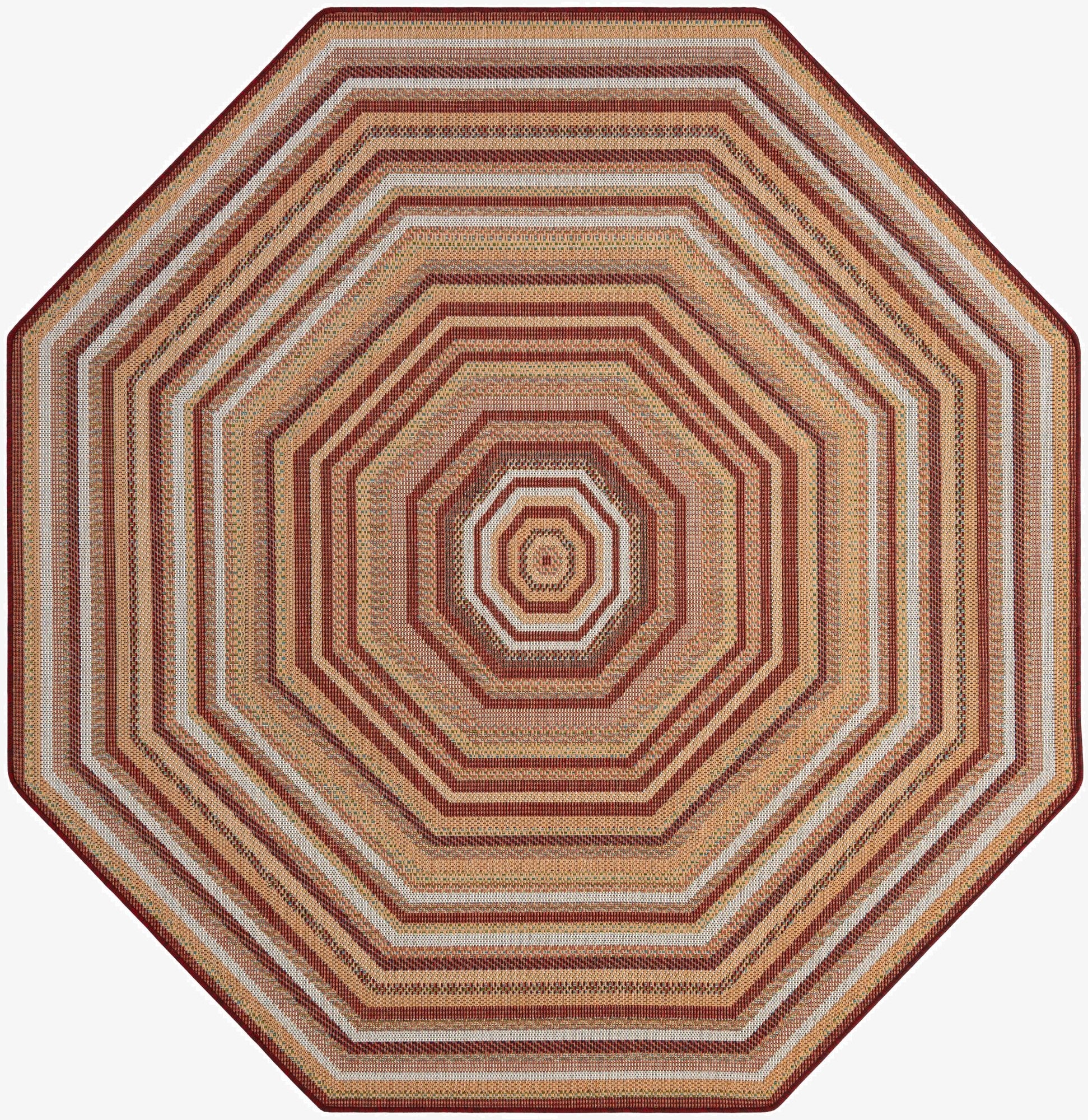  7' 10 x 7' 10  Washable Baja Indoor / Outdoor Octagon Rug