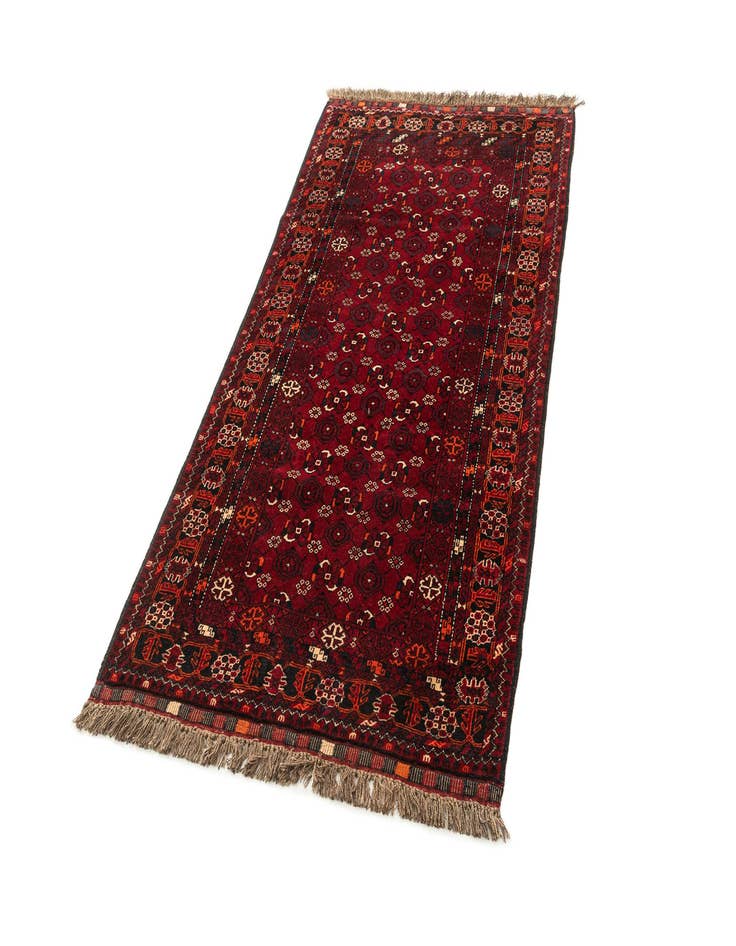 Detail image of  3' 5 x 6' 5  Hand Knotted Afghan Akhche Oriental Wool Rug