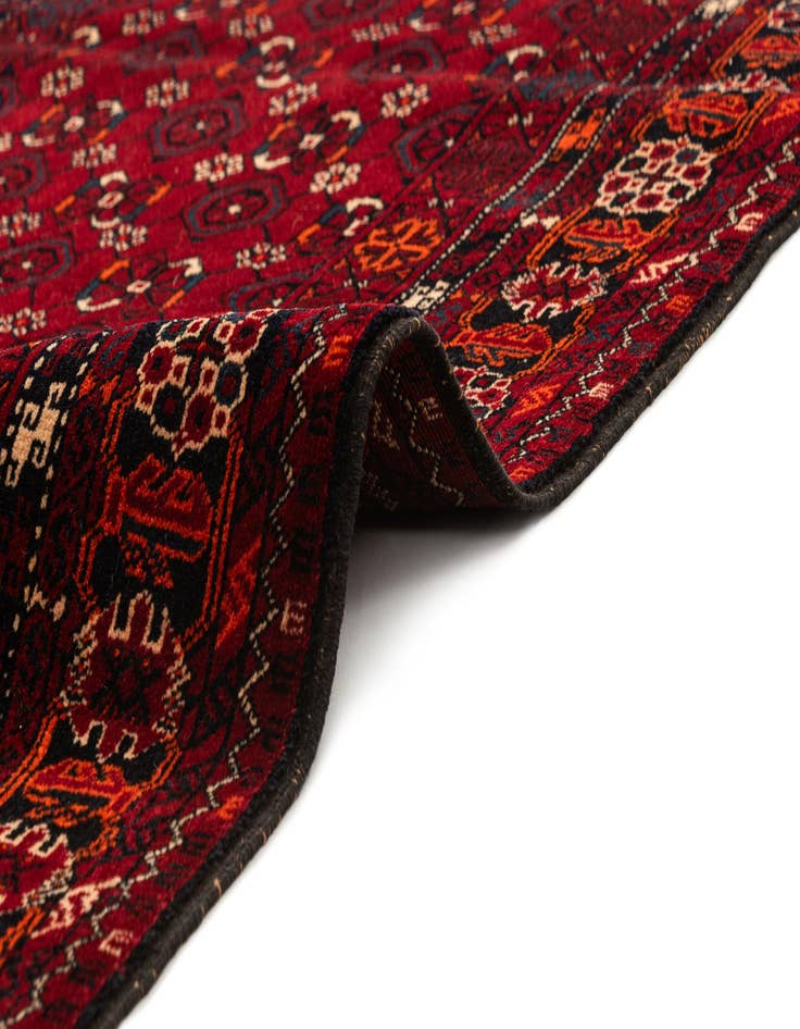 Detail image of  3' 5 x 6' 5  Hand Knotted Afghan Akhche Oriental Wool Rug