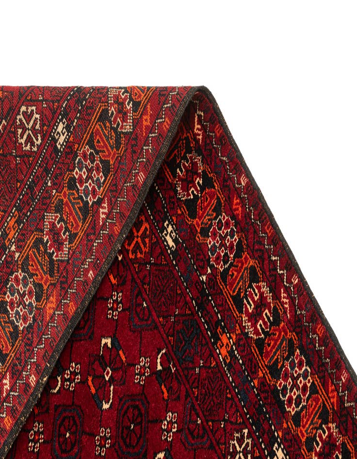 Detail image of  3' 5 x 6' 5  Hand Knotted Afghan Akhche Oriental Wool Rug