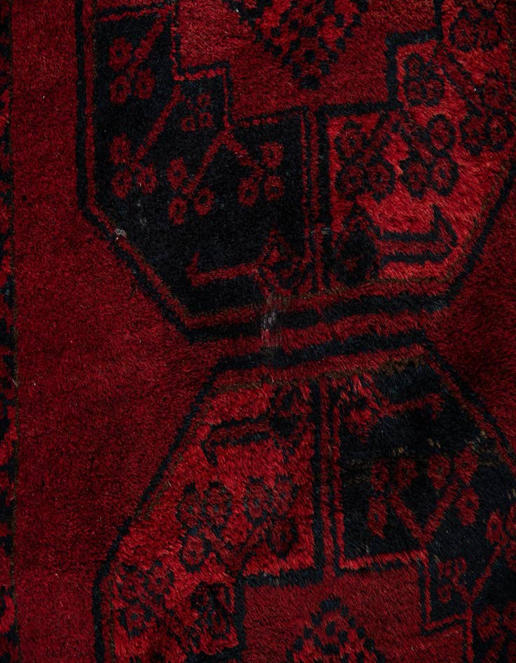 Detail image of  8' x 10'  Hand Knotted Afghan Akhche Oriental Wool Rug