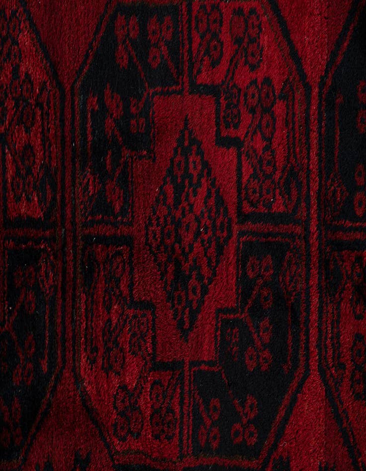 Detail image of  8' x 10'  Hand Knotted Afghan Akhche Oriental Wool Rug