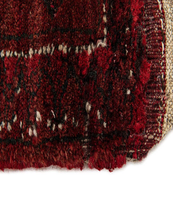 Detail image of  3' x 3' 10  Hand Knotted Afghan Akhche Wool Rug