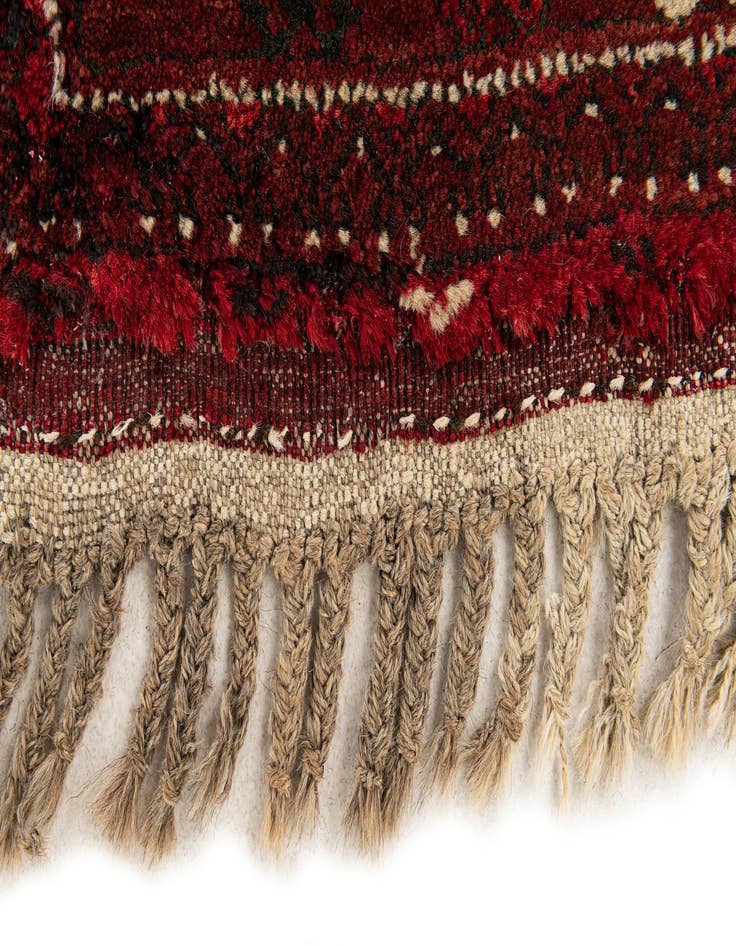 Detail image of  3' x 3' 10  Hand Knotted Afghan Akhche Wool Rug