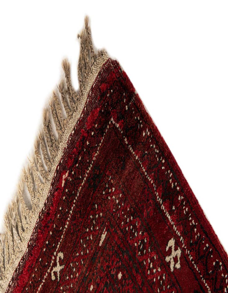 Detail image of  3' x 3' 10  Hand Knotted Afghan Akhche Wool Rug