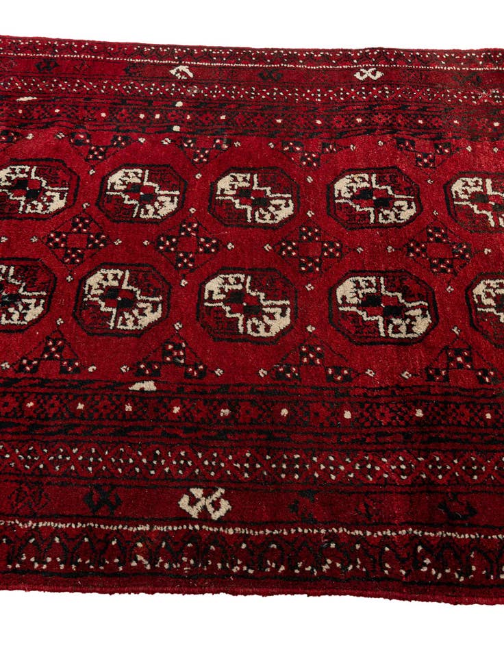 Detail image of  3' x 3' 10  Hand Knotted Afghan Akhche Wool Rug