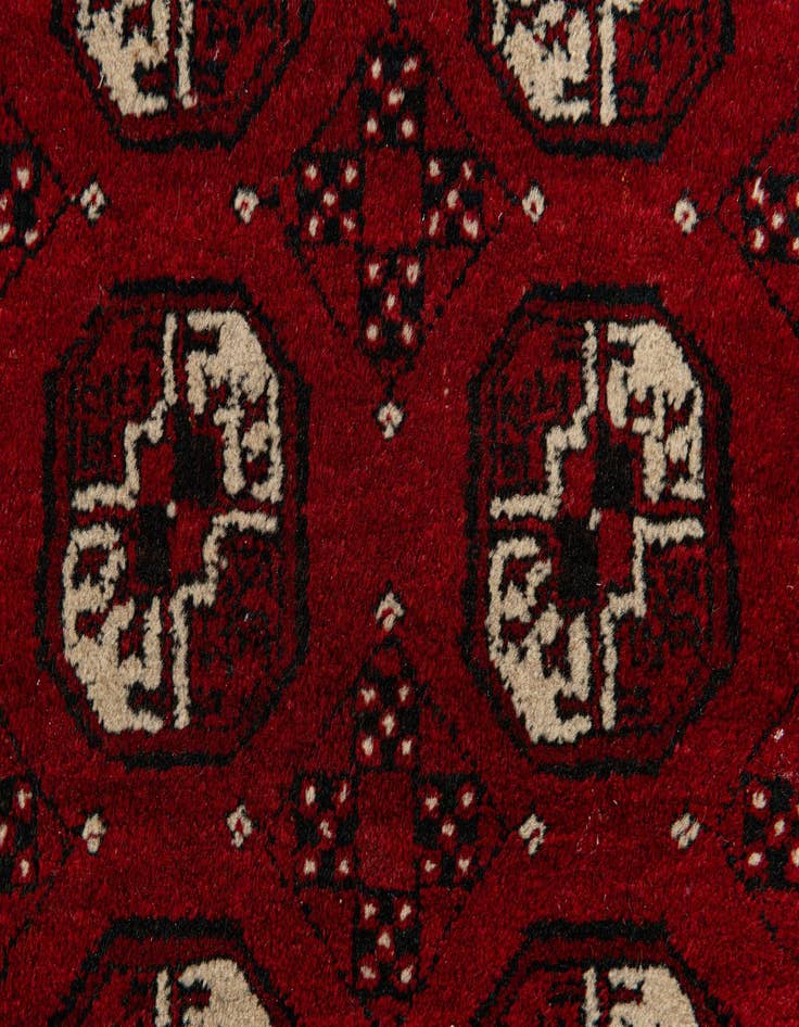 Detail image of  3' x 3' 10  Hand Knotted Afghan Akhche Wool Rug