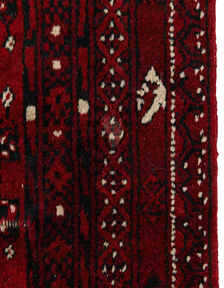 Detail image of  3' x 3' 10  Hand Knotted Afghan Akhche Wool Rug