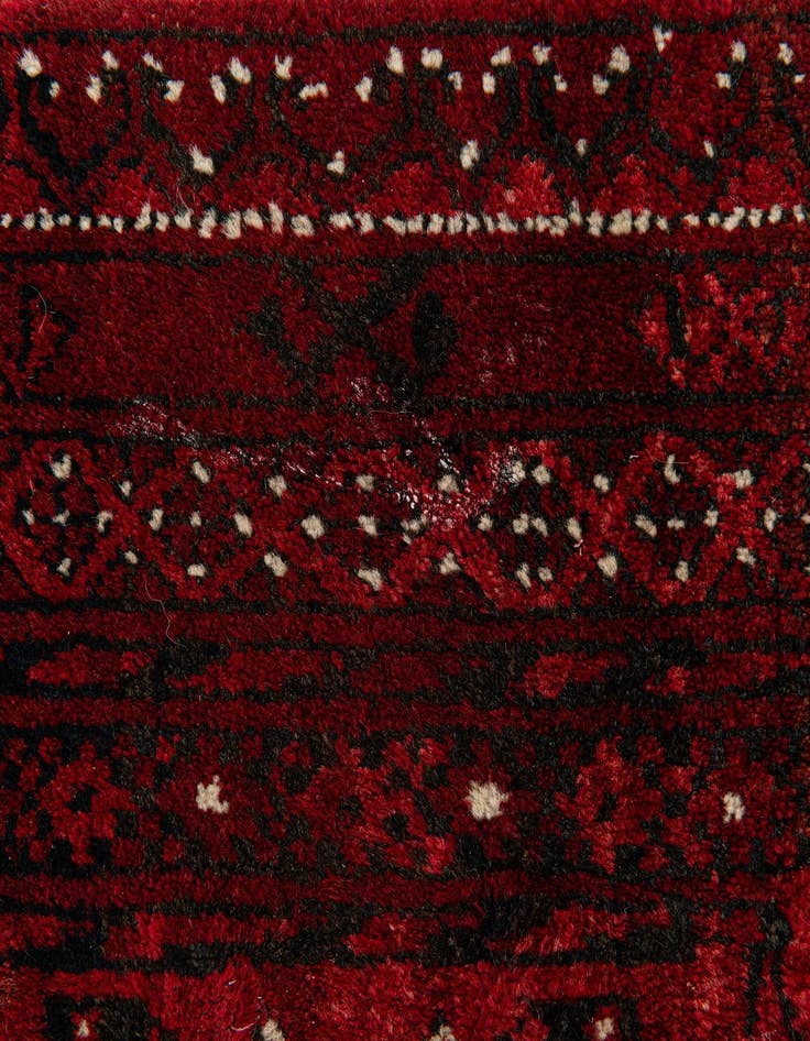 Detail image of  3' x 3' 10  Hand Knotted Afghan Akhche Wool Rug