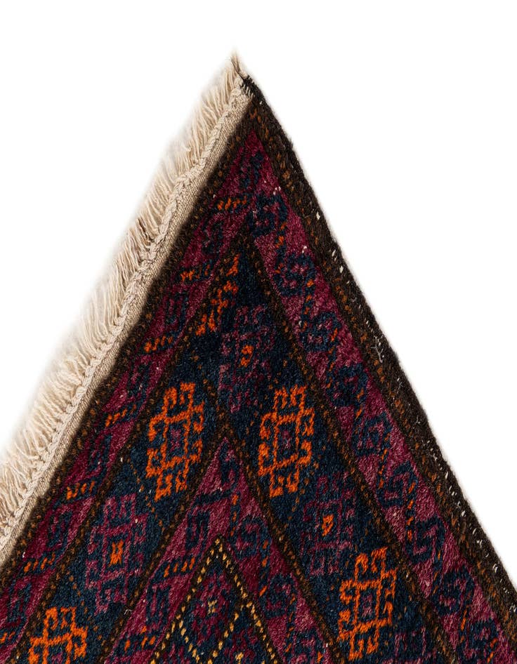 Detail image of  2' 9 x 4' 4  Hand Knotted Afghan Ersari Wool Rug
