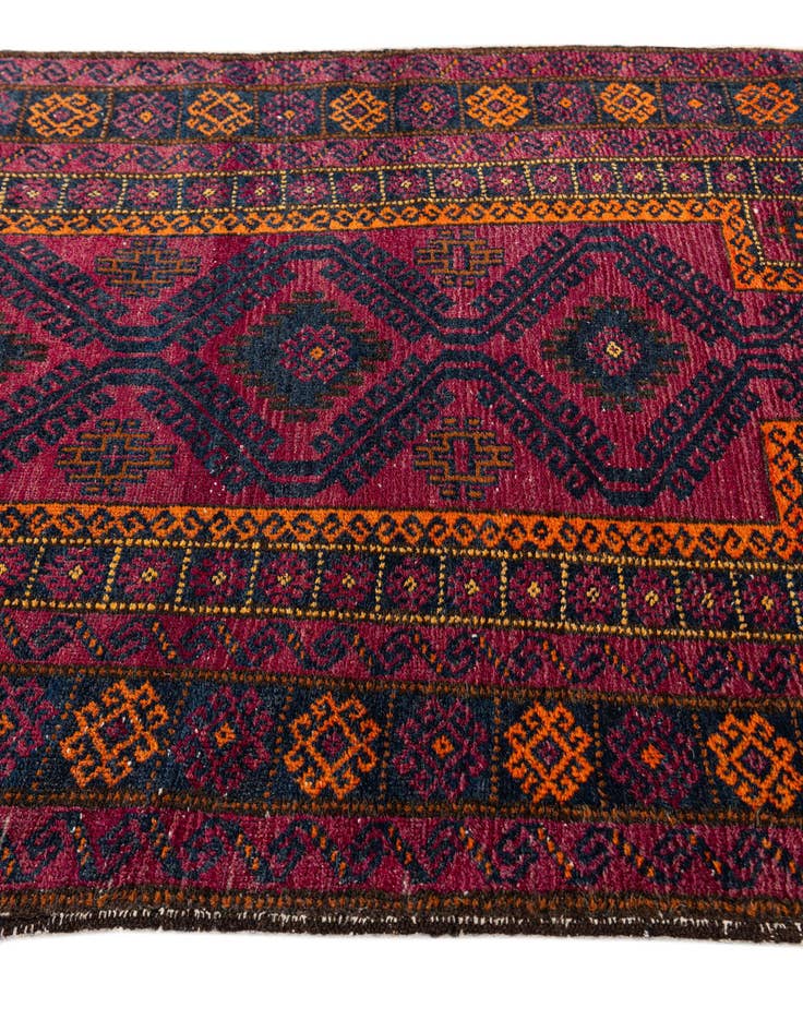 Detail image of  2' 9 x 4' 4  Hand Knotted Afghan Ersari Wool Rug