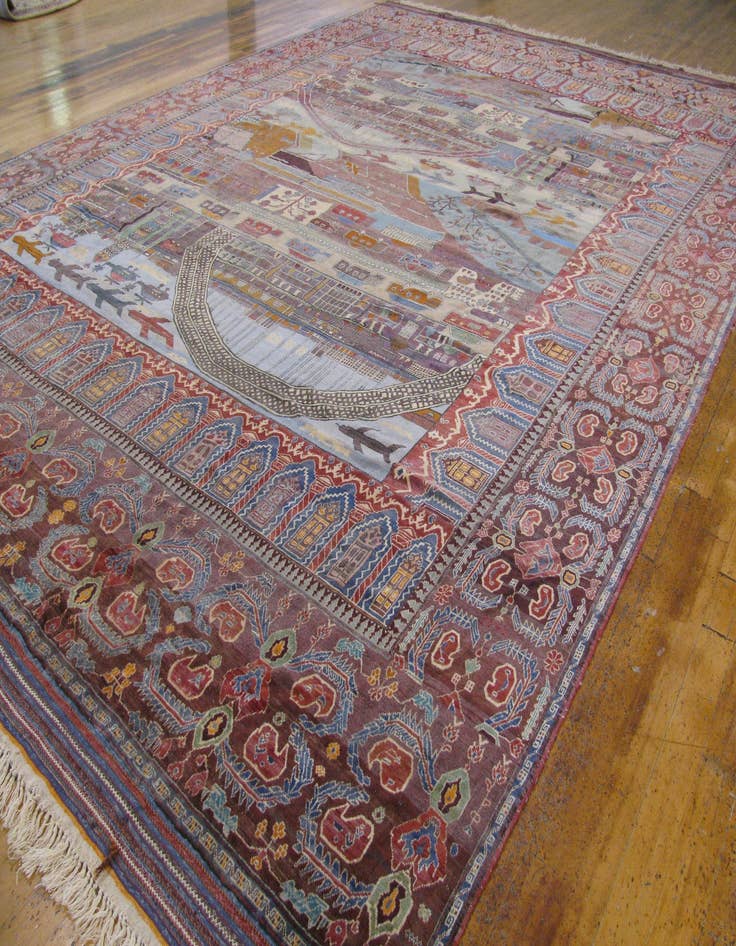 Detail image of  12' 10 x 18' 6  Hand Knotted Afghan Oriental Rug