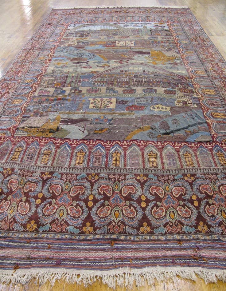 Detail image of  12' 10 x 18' 6  Hand Knotted Afghan Oriental Rug