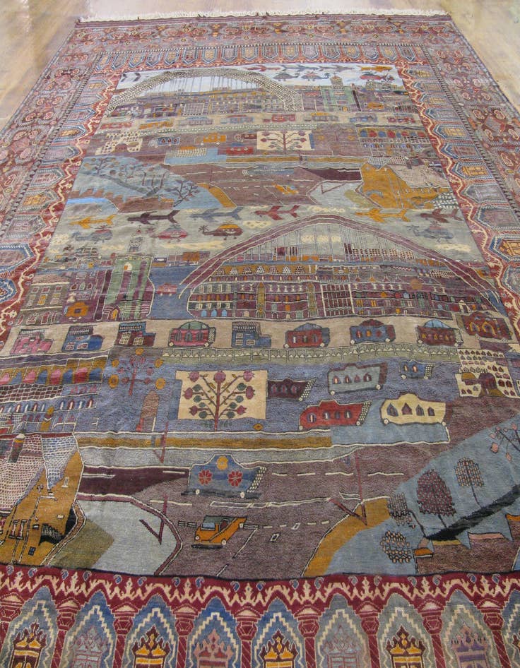 Detail image of  12' 10 x 18' 6  Hand Knotted Afghan Oriental Rug