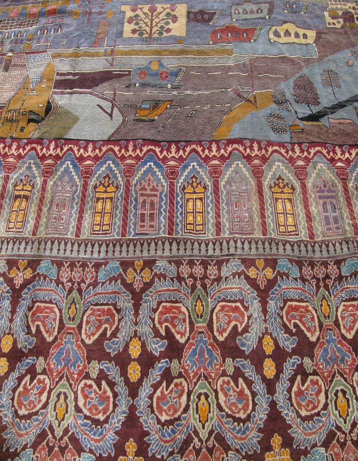 Detail image of  12' 10 x 18' 6  Hand Knotted Afghan Oriental Rug
