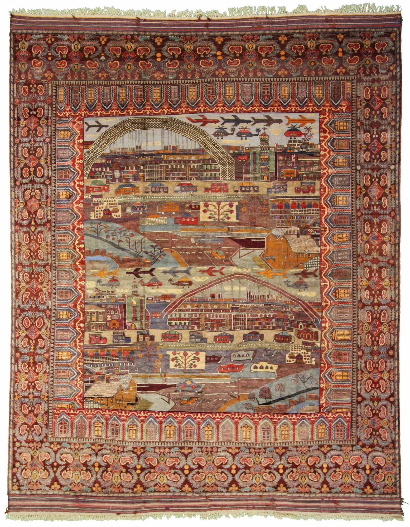 Primary image  12' 10 x 18' 6  Hand Knotted Afghan Oriental Rug