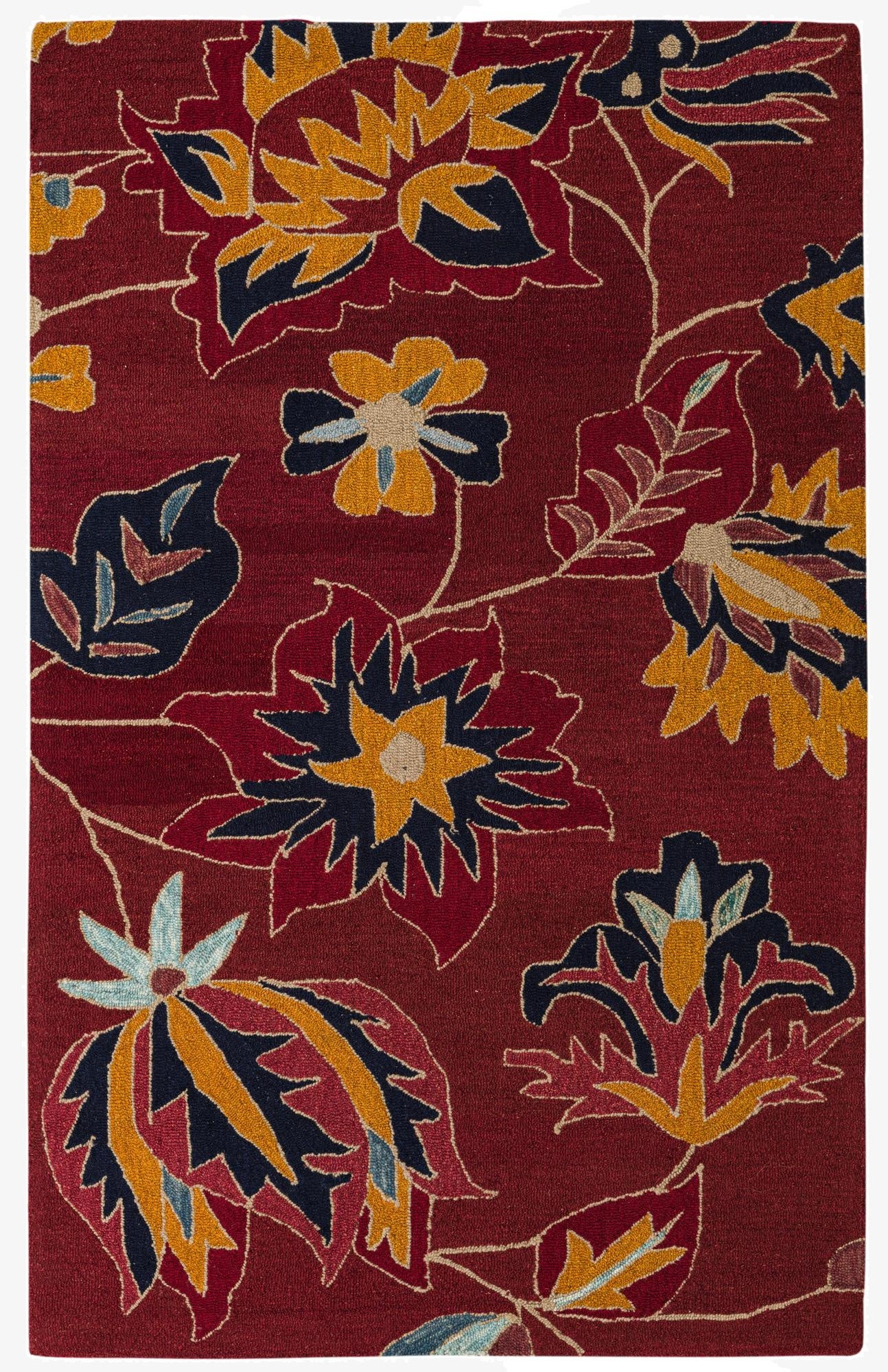  5' x 8' Agra Wool Rug