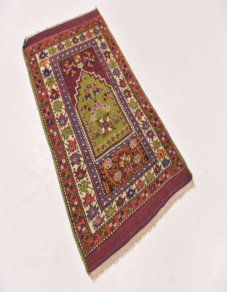 Detail image of 2' 6 x 4' 6 Hand Knotted Anatolian Oriental Wool Rug