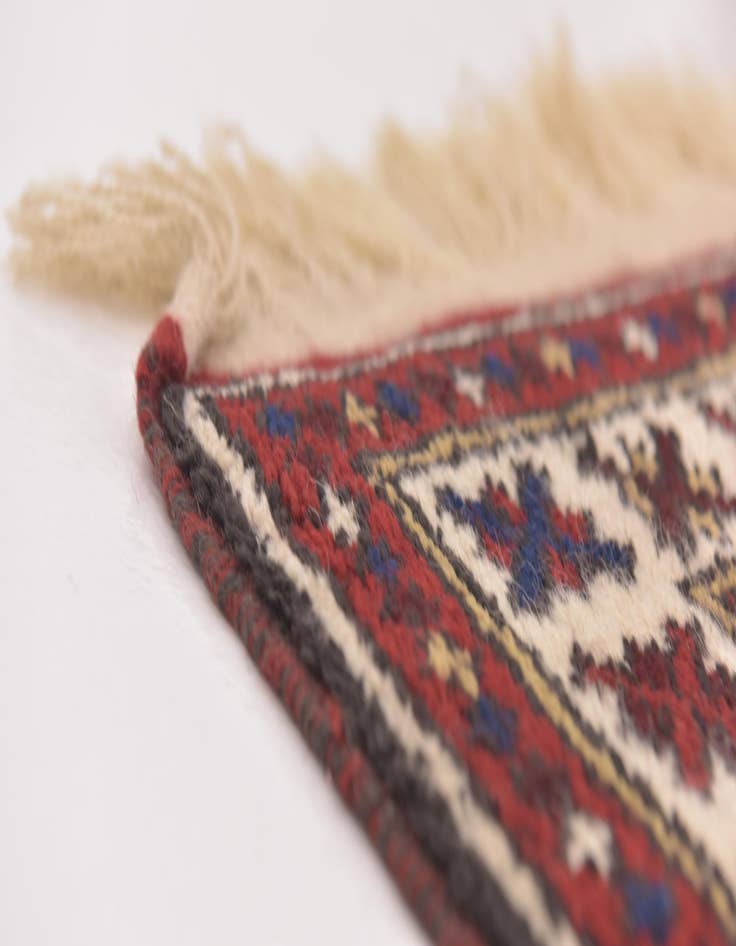 Detail image of  3' 4 x 4' 4  Hand Knotted Anatolian Oriental Wool Rug